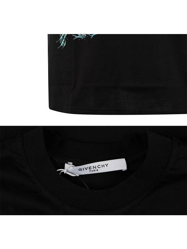 Pisces Printed Short Sleeved T-Shirt Black - GIVENCHY - BALAAN 6