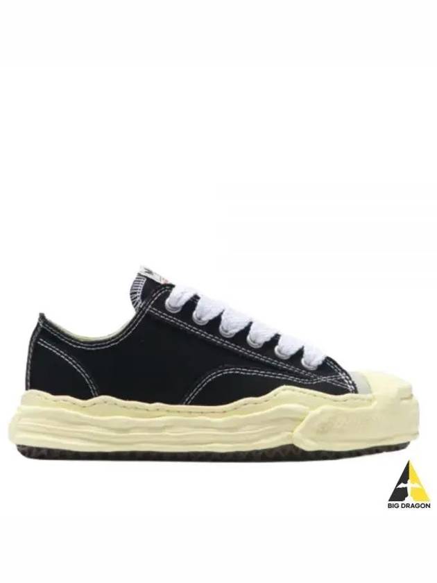 Hank Canvas Low Top Sneakers Black - MIHARA YASUHIRO - BALAAN 2