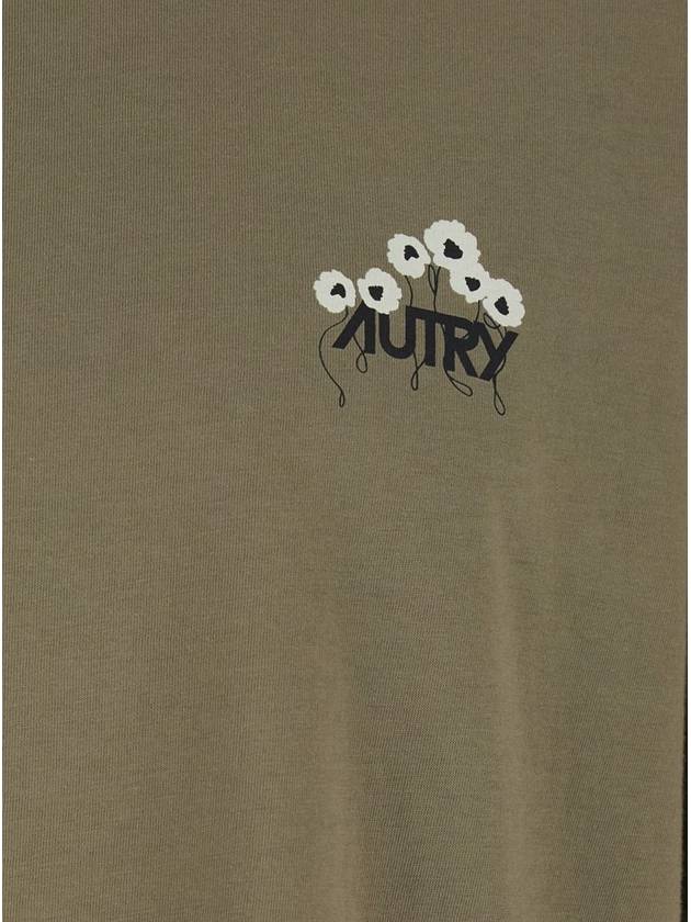 Green T-Shirt With Logo On The Front And Maxi Logo On The Back In Cotton Man - AUTRY - BALAAN 3