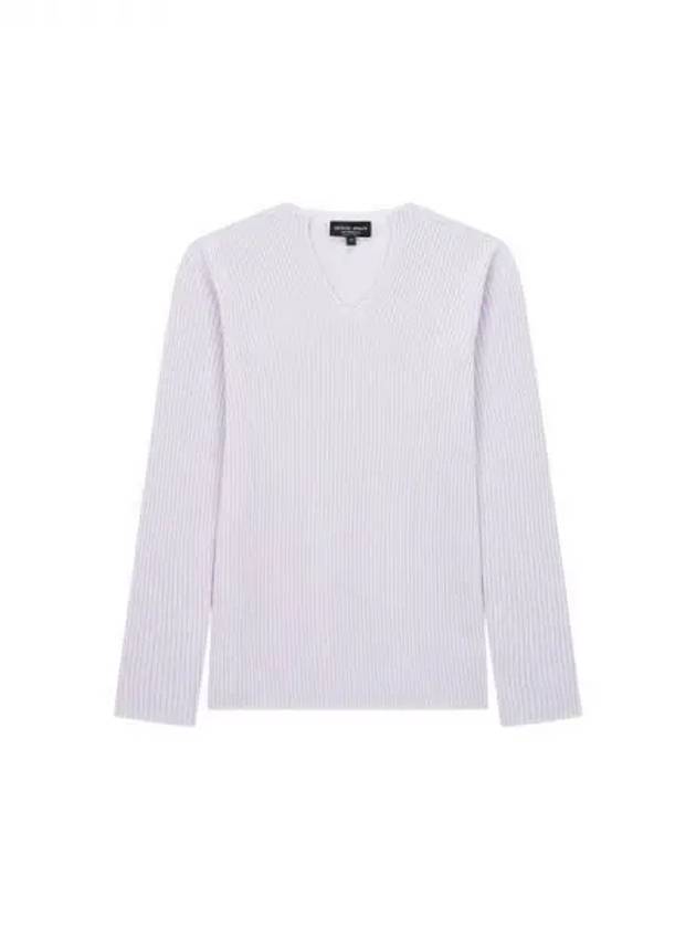 Women s Ribbed Easy Cashmere Knit Light Purple 271188 - GIORGIO ARMANI - BALAAN 1