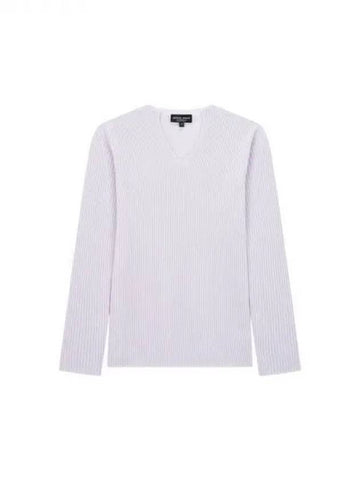 Women s Ribbed Easy Cashmere Knit Light Purple 271188 - GIORGIO ARMANI - BALAAN 1