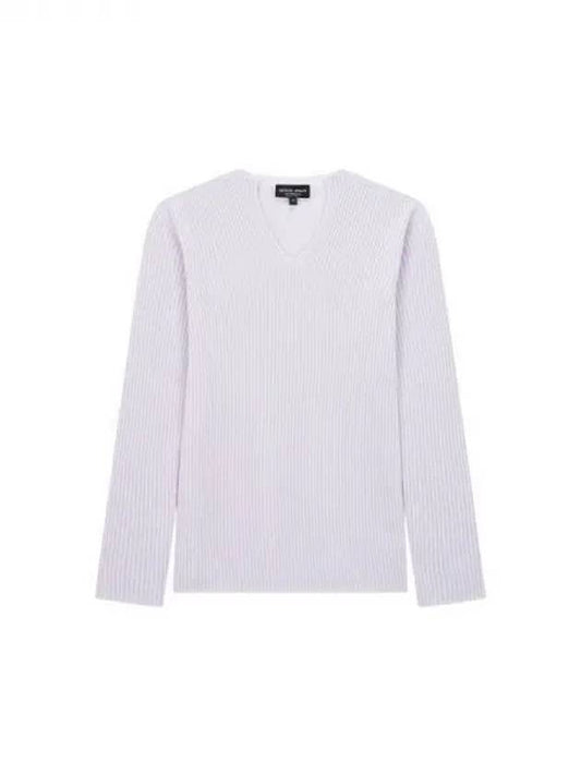 Women s Ribbed Easy Cashmere Knit Light Purple 271188 - GIORGIO ARMANI - BALAAN 1