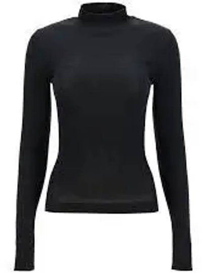 Logo Embroidered Turtleneck Black - GANNI - BALAAN 2