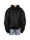 Sporty B Over Bomber Hoodie Black - BALENCIAGA - BALAAN 1