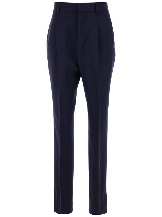 Blue Cigarette Pants In Wool Woman - AMI - BALAAN 1