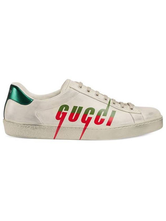 Ace Blade Low-Top Sneakers White - GUCCI - BALAAN 1