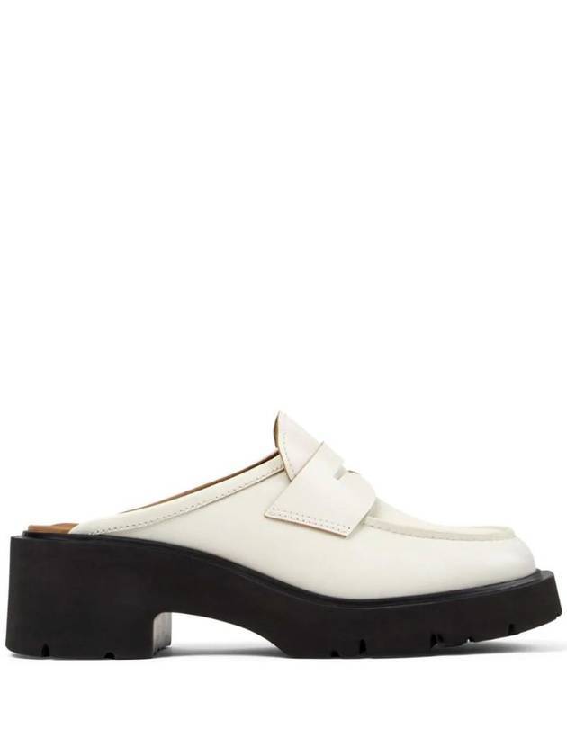 Milah Leather Clog Loafer White - CAMPER - BALAAN 1