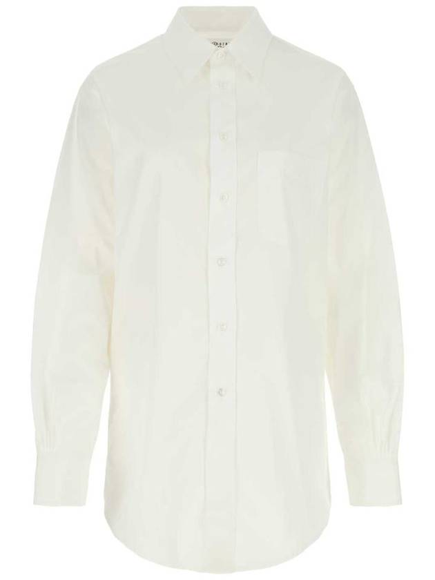 Pocket Cotton Long Sleeve Shirt White - MAISON MARGIELA - BALAAN 2