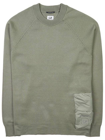 Metropolis Series Double Mix Pocket Sweatshirt Khaki - CP COMPANY - BALAAN 1