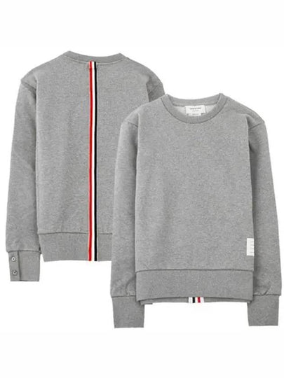 Center Back Stripe Crewneck Sweatshirt Light Grey - THOM BROWNE - BALAAN 2