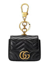 GG Marmont Keychain Black Leather 768275AACXW1052 - GUCCI - BALAAN 1