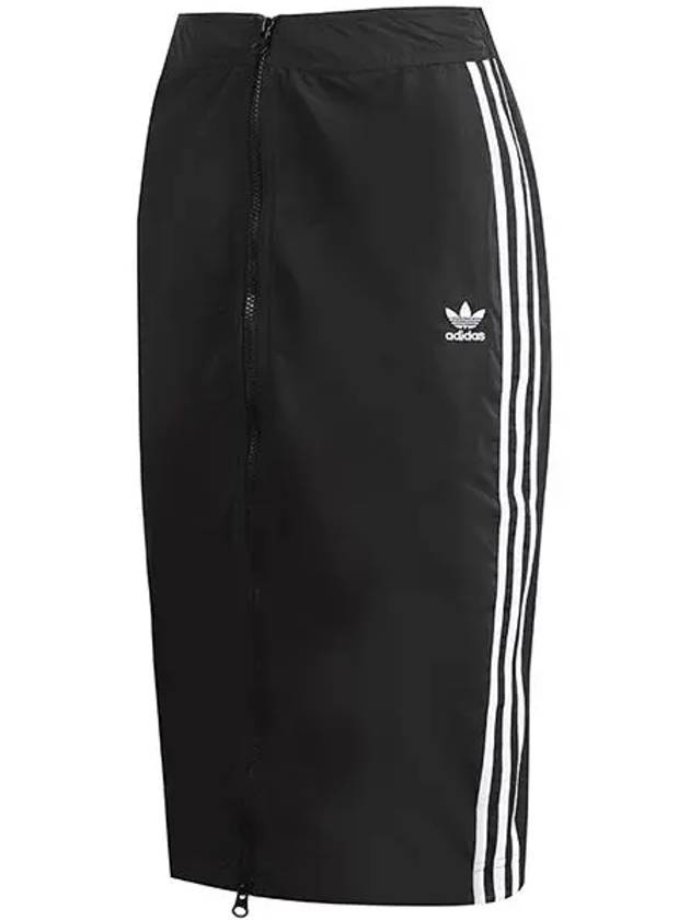 Adicolor Classic Long Track H-line Skirt Black - ADIDAS - BALAAN.