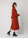 VOLUME SLEEVE WOOL DOUBLE COATBRICK - PAGE STUDIO - BALAAN 4