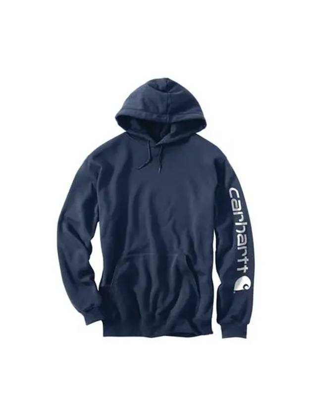 Midweight Logo Hood New Navy K288 472 - CARHARTT - BALAAN 1