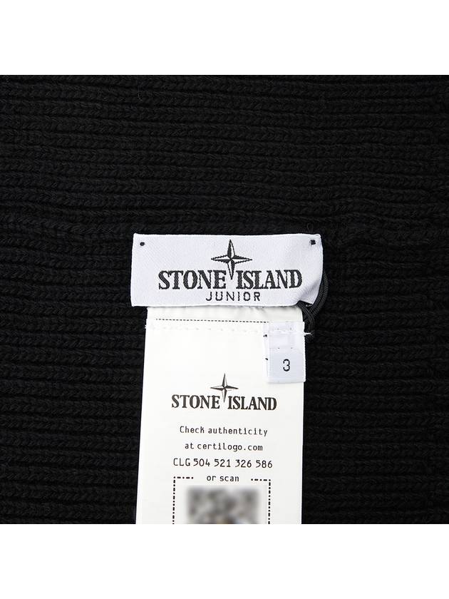 Kids 90461 Logo Patch Scarf Black - STONE ISLAND - BALAAN 6