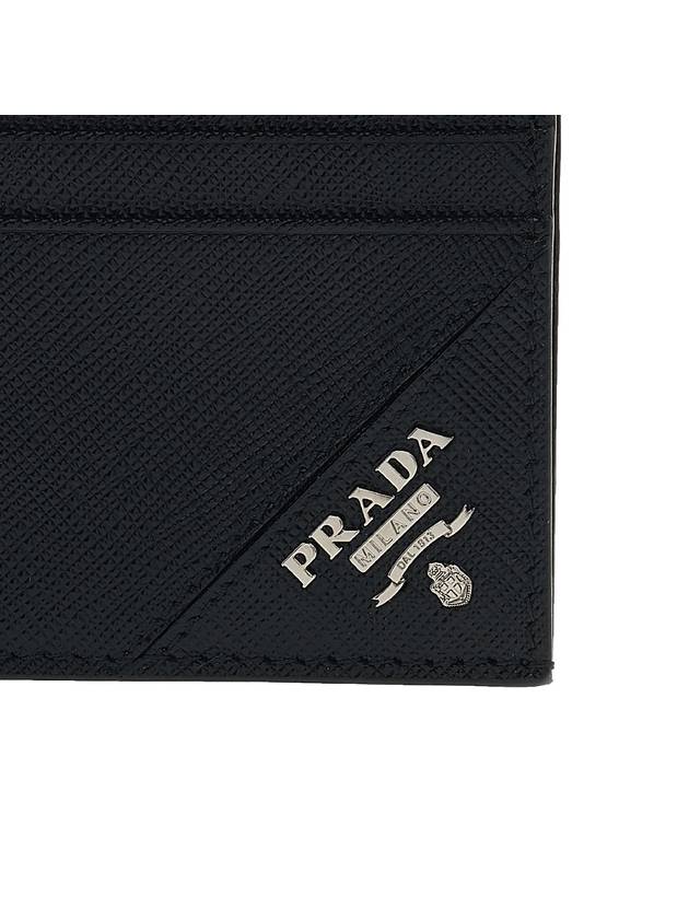 Saffiano Leather Card Wallet Black - PRADA - BALAAN 7