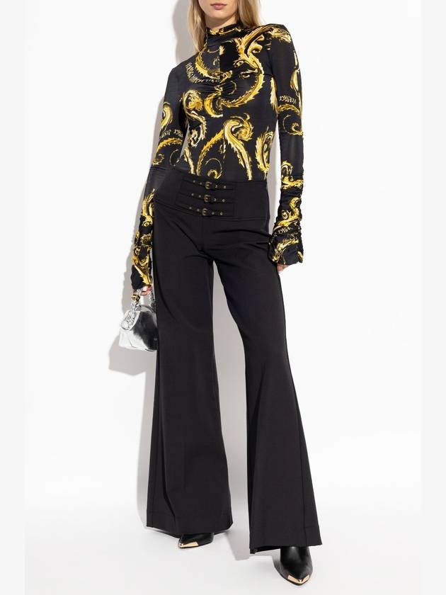 Versace Jeans Couture Pants With Stripes, Women's, Black - VERSACE - BALAAN 2