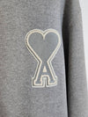 M Gray Big Heart Embroidered Sweatshirt A20HJ037 - AMI - BALAAN 3