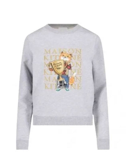 Fox Champion Print Sweatshirt Grey - MAISON KITSUNE - BALAAN 2