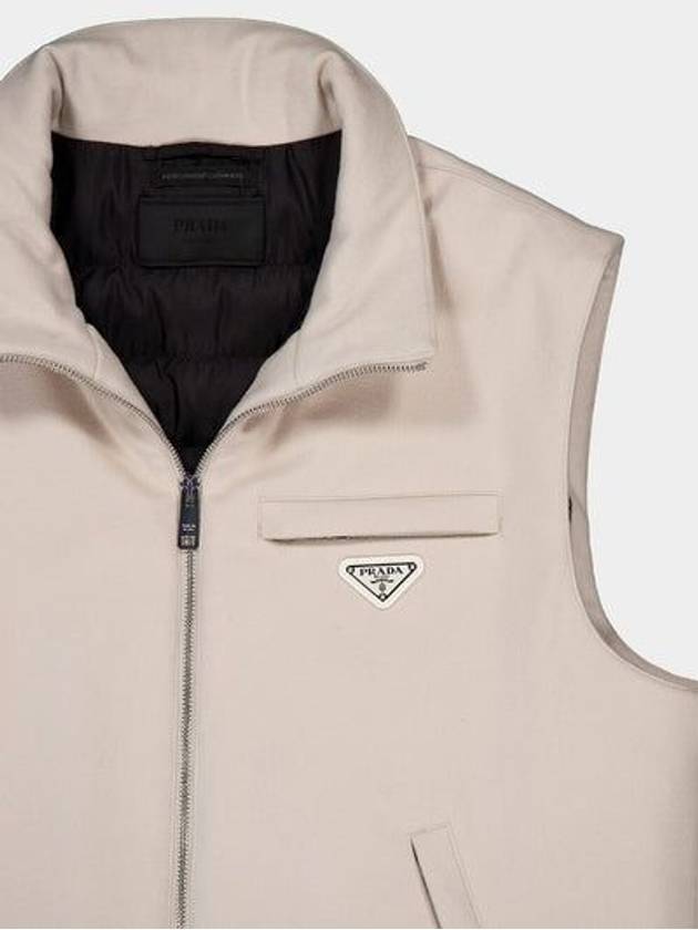 Cashmere Down Vest Albino White - PRADA - BALAAN 4