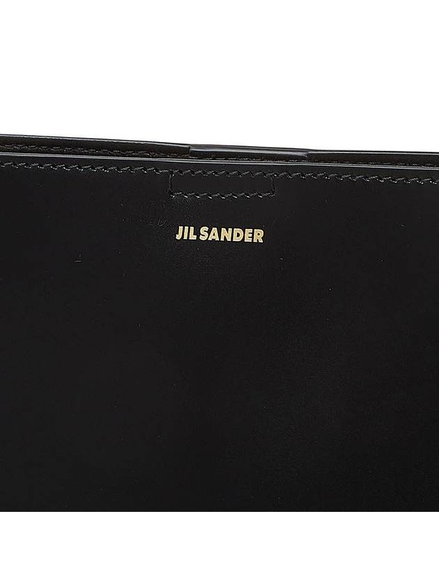 Tangle Large Leather Shoulder Bag Black - JIL SANDER - BALAAN 8