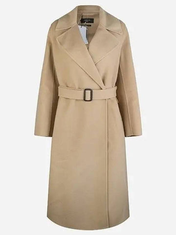 2425016041600 065 Manu Belted Wool Coat Beige 1047410 - MAX MARA - BALAAN 1