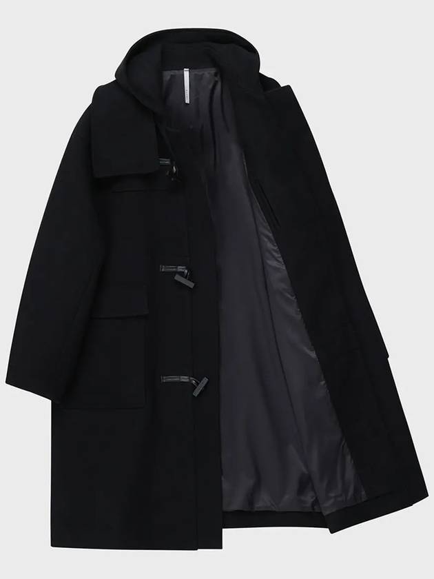 Neuer Overfit Hooded Double Coat Black - NOIRER - BALAAN 6