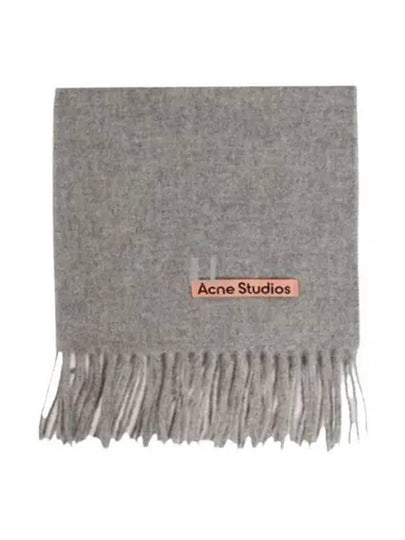 Wool Fringe Scarf Light Grey Melange - ACNE STUDIOS - BALAAN 2