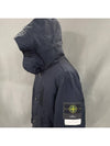 Men's David Wappen Patch Down Hooded Jacket Navy - STONE ISLAND - BALAAN 5