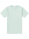 Mini Handwriting Logo Cotton Short Sleeve T-Shirt Mist Green - MAISON KITSUNE - BALAAN 1