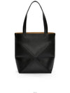 Puzzle Fold Medium Shiny Calfskin Tote Bag Black - LOEWE - BALAAN 6