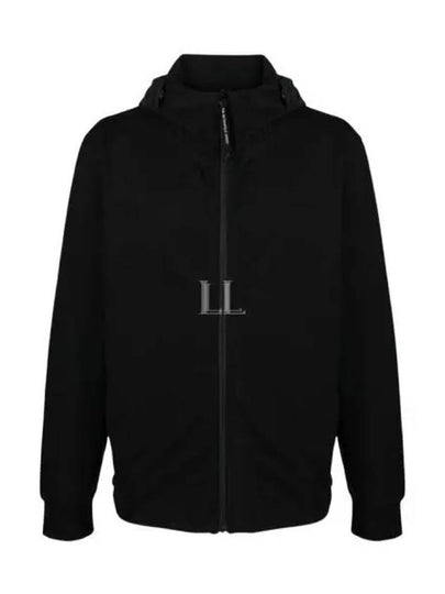 Stretch Fleece Mixed Zip-Up Hoodie Black - CP COMPANY - BALAAN 2