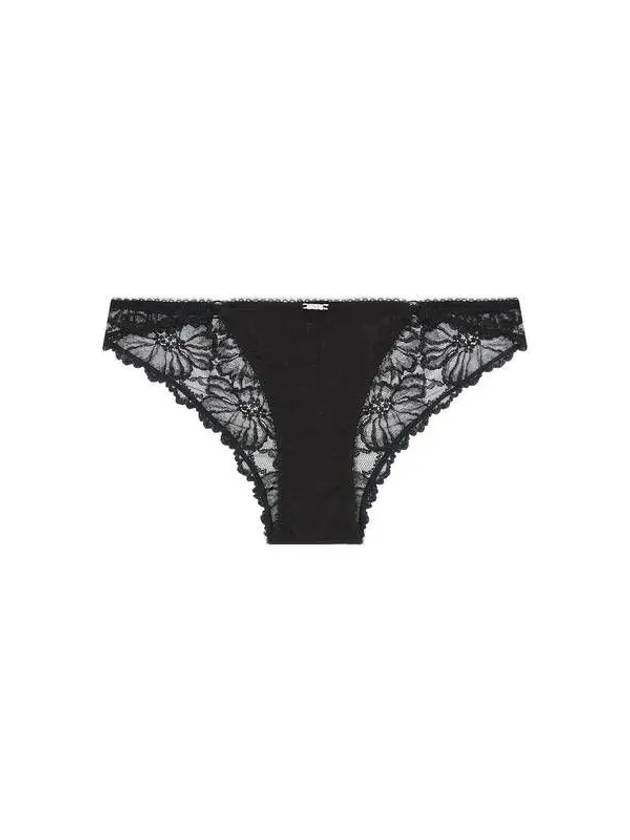 UNDERWEAR Women s Flower Embroidered Briefs Black 270817 - EMPORIO ARMANI - BALAAN 1