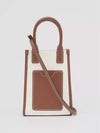 Frances Canvas Leather Mini Tote Bag Ecru Tan - BURBERRY - BALAAN 9