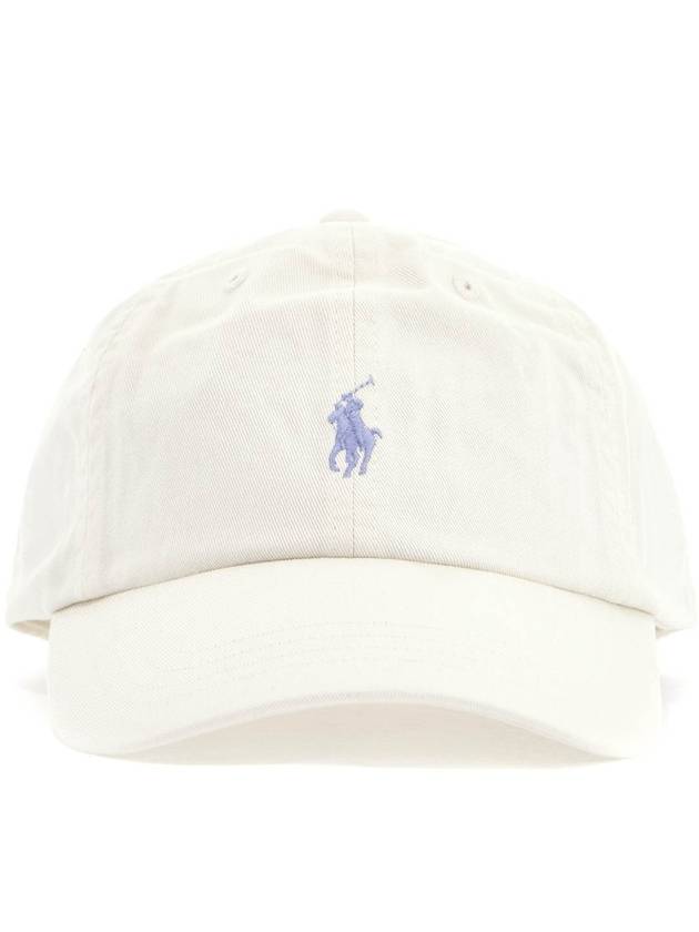 curved brim hat parchment cream 100% cotton adjustable - POLO RALPH LAUREN - BALAAN 1