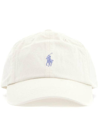 curved brim hat parchment cream 100% cotton adjustable - POLO RALPH LAUREN - BALAAN 1