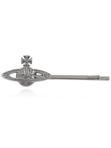 Logo Hair Clip Silver - VIVIENNE WESTWOOD - BALAAN 1