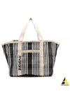 Warden Striped Tote Bag Black - ISABEL MARANT - BALAAN 2