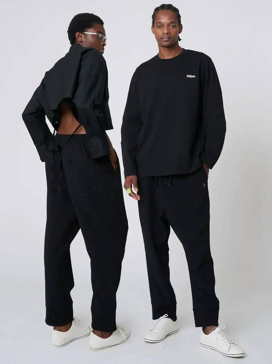 AU42PT08 Sweatshirt baggy pants black - ATHPLATFORM - BALAAN 1