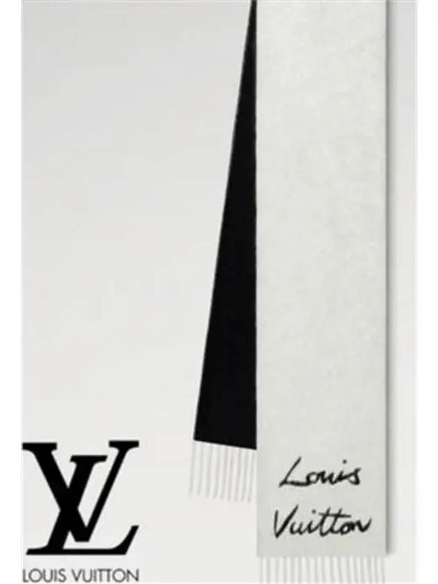 Women's Fluffygram Scarf White Black - LOUIS VUITTON - BALAAN 4