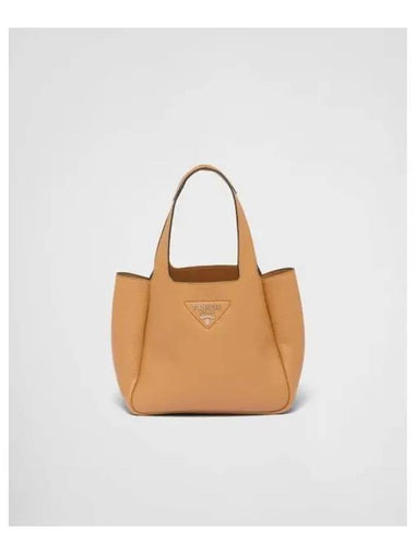 Leather tote bag caramel 244718 - PRADA - BALAAN 1