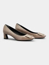 Trompette Metal Buckle Pumps Beige - ROGER VIVIER - BALAAN 3