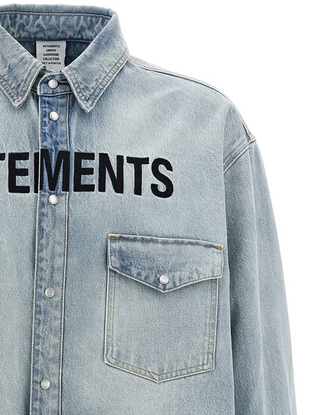 Vetements Logo Embroidery Shirt - VETEMENTS - BALAAN 3