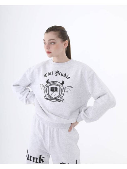 0 7 banned book club sweatshirt LIGHT GRAY - CLUT STUDIO - BALAAN 2