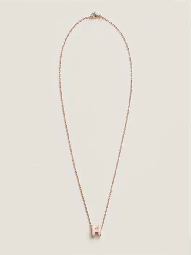 Mini Pop H Pendant Rose Gold Rose Dragee - HERMES - BALAAN 6