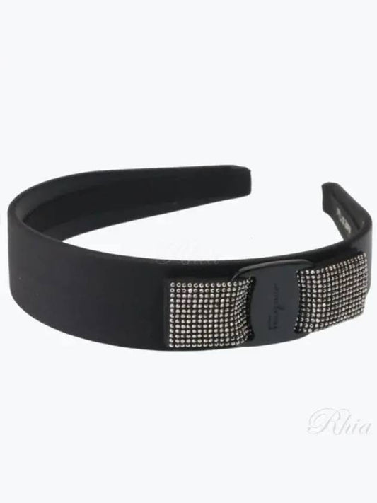 Vara Bow Crystal Hairband Black - SALVATORE FERRAGAMO - BALAAN 2