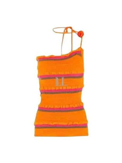 Striped One Shoulder Knit Top Orange - JACQUEMUS - BALAAN 2