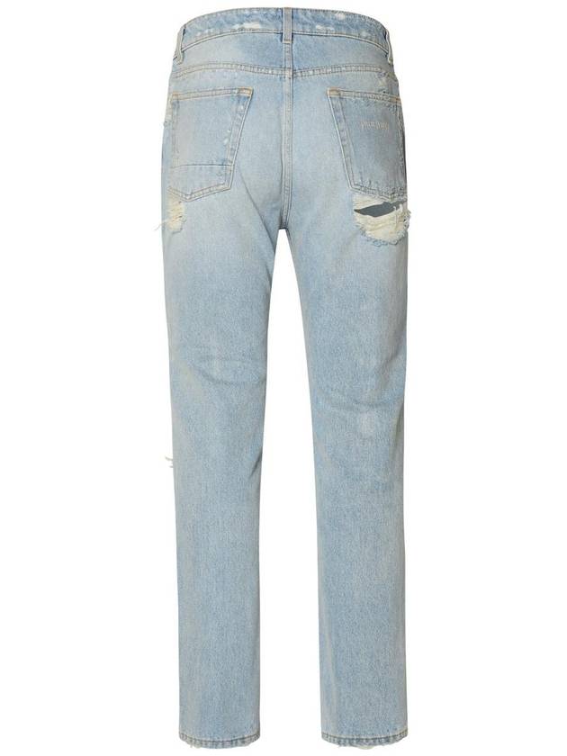 Denim Straight Pants PMYA039S24DE N001 4003 BLUE - PALM ANGELS - BALAAN 4