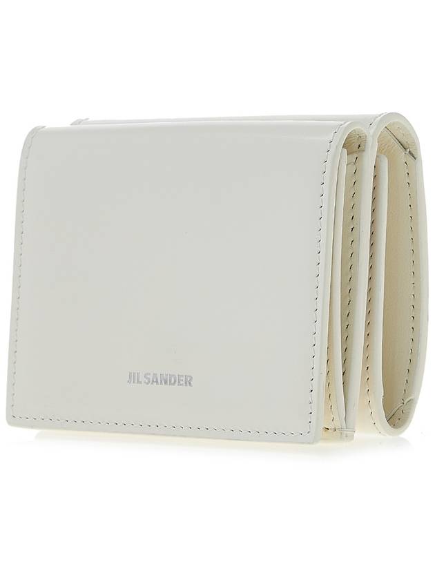 Logo Tri-Fold Bicycle Wallet White - JIL SANDER - BALAAN.