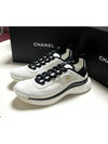 Logo Mixed Fibers Suede Low Top Sneakers Black - CHANEL - BALAAN 3